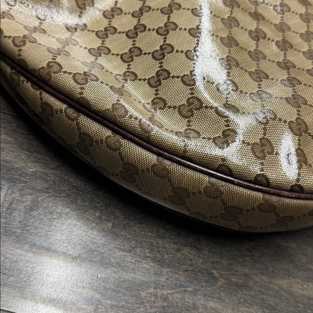 Gucci Brown Monogram Canvas Hobo Bag - Picture 14 of 15